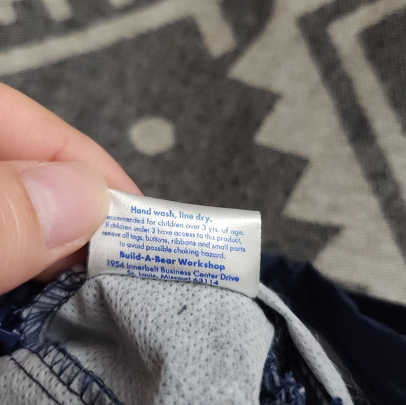 Build-A-Bear Workshop BABW Stuffed Animal 5" Blue Sling Cross Body Bag Accessory - Picture 7 of 8